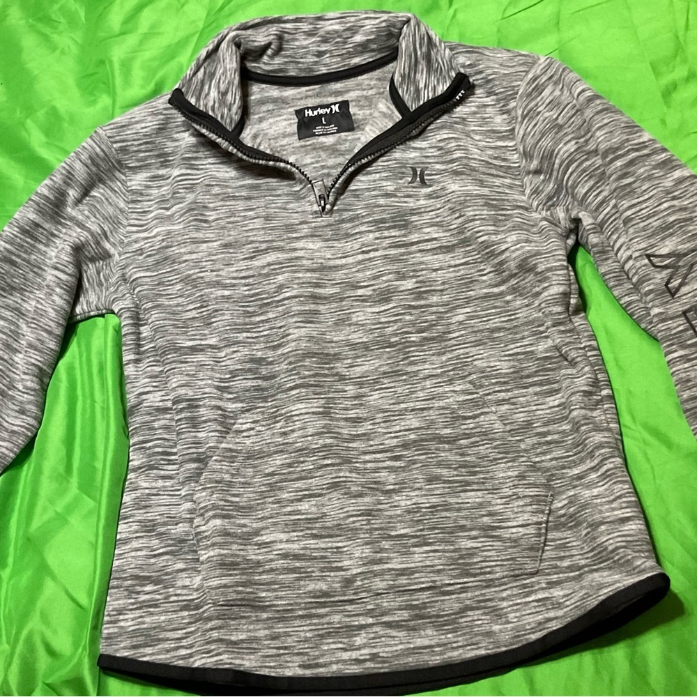Hurley Gray Quarter-Zip Pullover